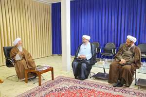 دیدار رئیس دستگاه دیپلماسی فرهنگی کشور با آیت‌الله جوادی آملی 
