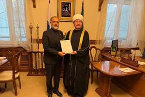 ابلاغ پیام رهبر انقلاب به رئیس اداره دینی مسلمانان فدراسیون روسیه